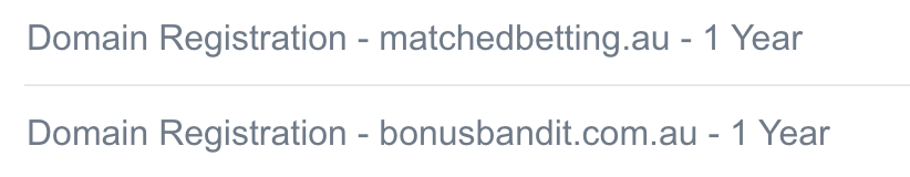Bought the domains