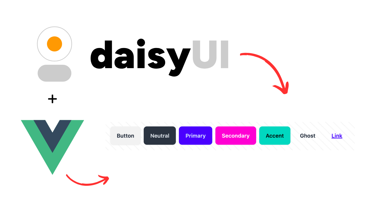 daisyUI Button Component for Vue.js