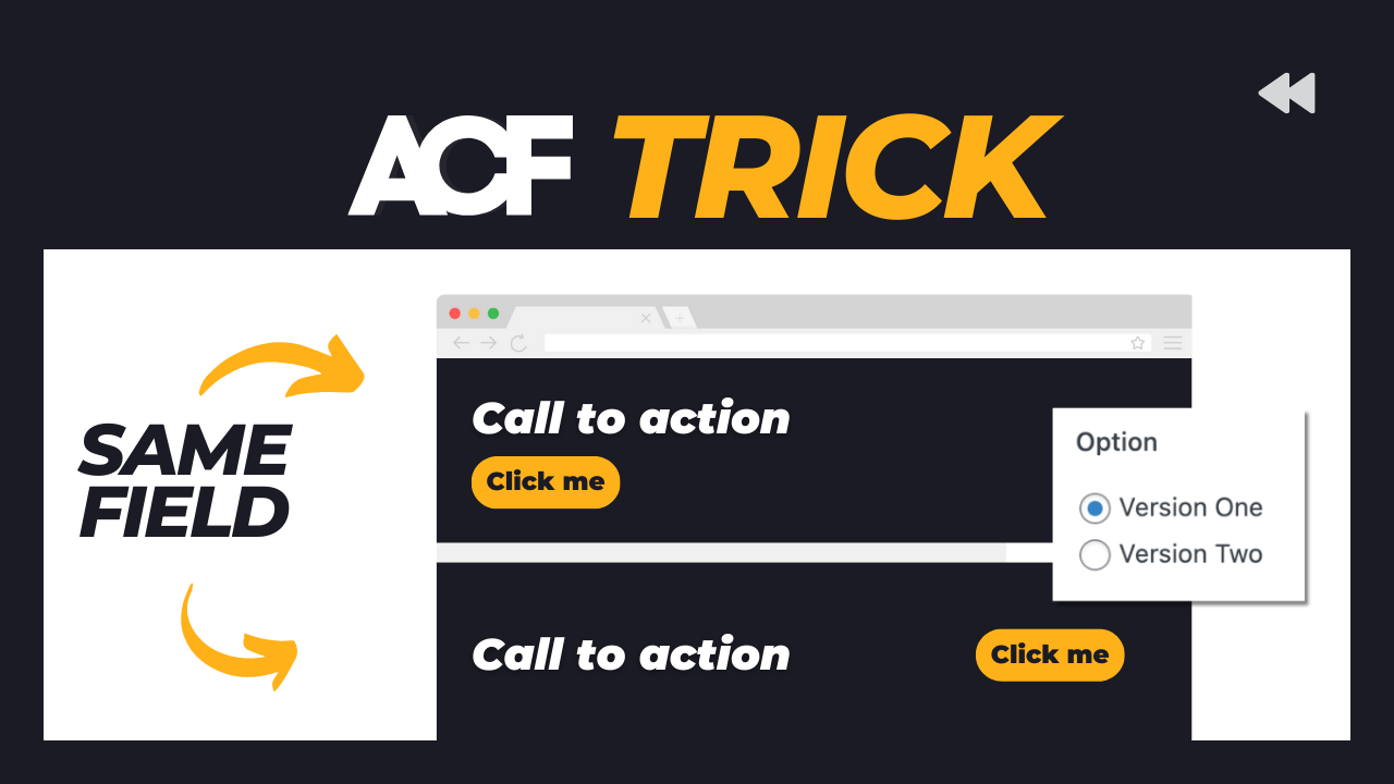 Multiple versions of ACF flexible content block